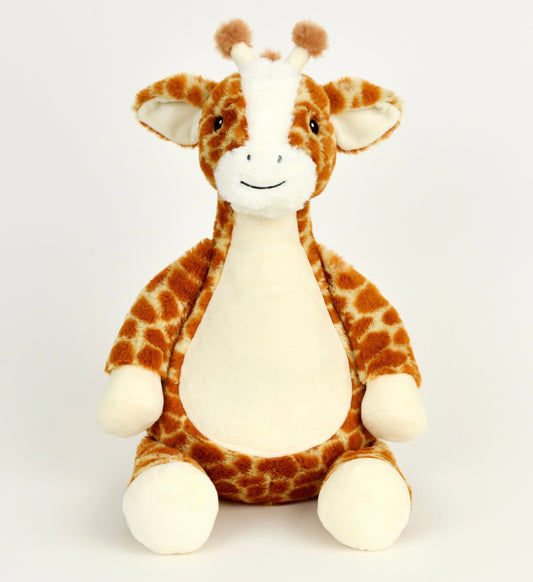 Giraffe Stuffed Animal- Embroidery Keepsake