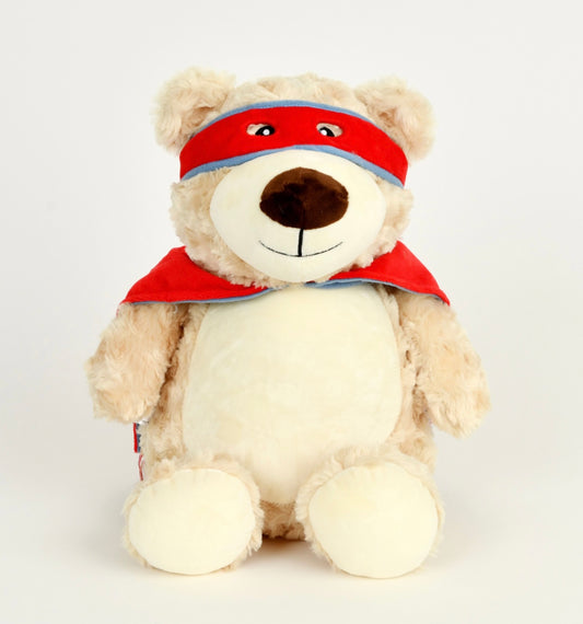 Hero Bear Stuffed Animal- Embroidery Keepsake