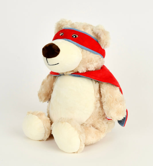 Hero Bear Stuffed Animal- Embroidery Keepsake