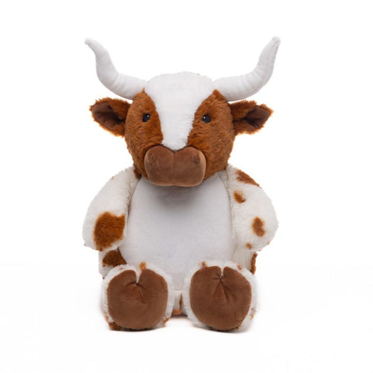 Texas Longhorn Stuffed Animal - Embroidery Keepsake